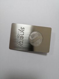 Powierzchni lustra Wizytówki metalowe, małe karty kredytowe dla firm z logo akwaforta
