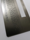 Niestandardowa klasyczna srebrna metalowa karta członkowska Laserowy numer nazwy