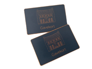 Metalowa karta członkowska ISO Matowa miedziana, szczotkowana grawerowana laserowo brązowa