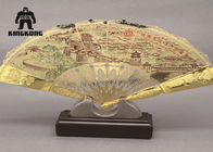 Rękodzieło Złoto / srebro Stalowy wentylator składany Dekoracyjny chiński tradycyjny styl