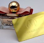Brushed Gold Metalowe tłoczone wizytówki Popularny kreatywny prezent biznesowy