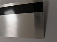 Srebrna szczotkowana karta PCV z paskiem magnetycznym HiCo 85,6 * 54 mm