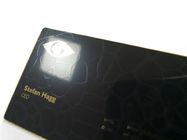 Spersonalizowane złote metalowe wizytówki z czarnym sitodrukiem