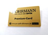 Eko niestandardowe drukowane karty PVC z metalicznym złotym wykończeniem w kolorze jedwabiu Sygnatura numeru seryjnego