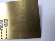 Pradawny materiał z mosiądzu Metalowe wizytówki z wygrawerowanym obrazem / niestandardowe metalowe karty członkowskie