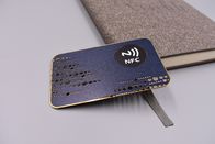 Indywidualna metalowa karta RFID Szczotka do drzwi 13,56 mhz Srebrne wykończenie