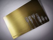 Dostosowana mosiężna złota metalowa wizytówka firmy z logo Etch Laser 85x54mm