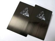 Plated Matte IP Black Brushed Rectangle Metal Wizytówki