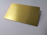 Puste metalowe wizytówki ze szczotkowanego złota 0,8 mm
