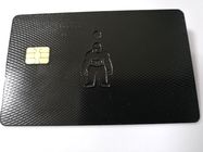 Dostosowane wizytówki z czarnego metalu z dużym chipem 4428