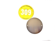 2 otwory Metalowe tabliczki z etykietami Dostosowany metalowy tag z logo o średnicy 70 mm