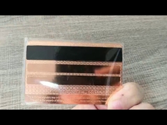Rose Gold Metal Business Card With Hico Magnetic Stripe