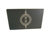 Czarna metalowa karta ze stali nierdzewnej CR80 Złoto-srebrny nadruk