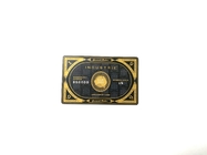 Mosiężna złota metalowa karta członkowska Grawerowanie laserowe Matowa czerń Grubość 0,8 mm