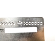 85x54x0,5mm Stalowa taksówka VIP Karta członkowska Wycięte logo Biały podpis