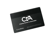 CR80 Matowe czarne metalowe wizytówki Aksamitne kolorowe logo z nadrukiem