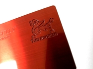 Stalowa czerwona szczotkowana karta kredytowa z podpisem w paski magnetyczne Hico