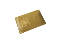 Wizytówki metalowe 24K Gold CR80 Etch Logo QR Code Sitodruk