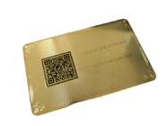 Wizytówki metalowe 24K Gold CR80 Etch Logo QR Code Sitodruk