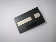 Grawerowana laserowo metalowa karta RFID Matowa czarna karta debetowa 4442 Chip Magnetic Stripe