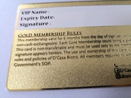 Metalowa czarna złota matowa karta podarunkowa członka VIP Podpis Dostosuj