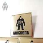 Brush Effect Print Czarne metalowe tabliczki z imionami na torebki KingKong Customized