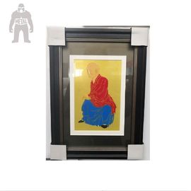 Nowoczesne oprawione ściany sztuki do salonu Ręcznie pracy Wall Hanging Enamel Printing