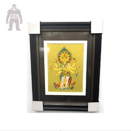 Nowoczesne oprawione ściany sztuki do salonu Ręcznie pracy Wall Hanging Enamel Printing