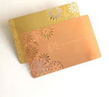 Brushed Gold Metalowe tłoczone wizytówki Popularny kreatywny prezent biznesowy
