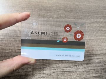 Przezroczyste plastikowe wizytówki Rozmiar sitodruku 85,6 * 54 mm