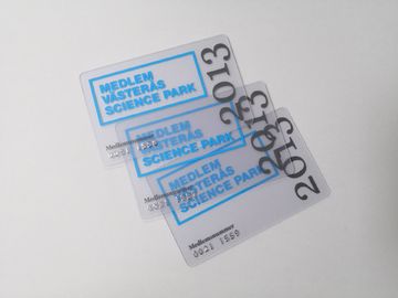 Przezroczyste plastikowe wizytówki Rozmiar sitodruku 85,6 * 54 mm