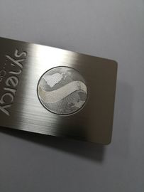 Powierzchni lustra Wizytówki metalowe, małe karty kredytowe dla firm z logo akwaforta