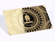 13.56mhz Metalowe wizytówki / Stal nierdzewna CR80 Plated Gold Card