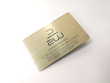 SS Srebrne szczotkowane metalowe wizytówki Hollow Out Logo 85x54x0,3 mm