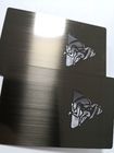 Plated Matte IP Black Brushed Rectangle Metal Wizytówki