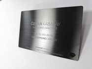 Matowa, czarna, szczotkowana metalowa karta Vip o grubości 0,8 mm