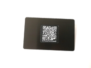 Inteligentna, zapisywalna wizytówka NFC QR Metalowa wizytówka z matowym, czarnym wykończeniem pędzla
