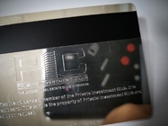Srebrna metalowa karta członkowska z paskiem magnetycznym Hico