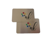 Metalowe wizytówki ze stali nierdzewnej z nadrukiem logo